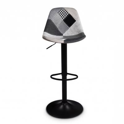 Capse tabouret de bar patchwork pivotant et réglable
