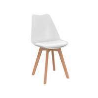 Anabelle chaise scandinave blanche et bois clair