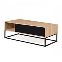 Misou table basse relevable avec rangement bois et noir