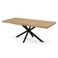 Spider table à manger extensible 160-200 bois et pieds croisés