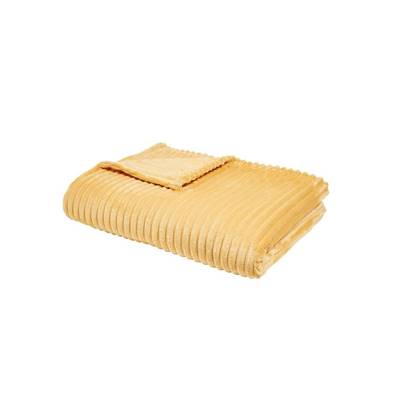 Ribbed plaid 150x200 ocre