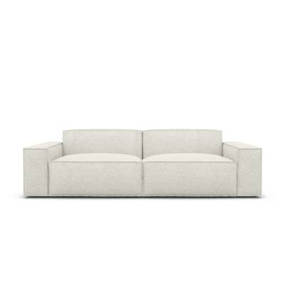 Beluga canapé 3 places tissu texturé blanc