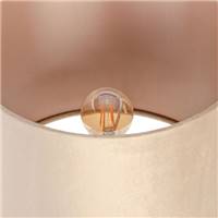 Lampe de table en velours doré et céramique