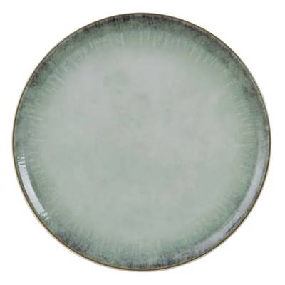 Pizz assiette plate verte d'eau en procelaine Ø33cm