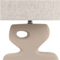 Altéra lampadaire en résine forme oragnique ajouré crème et abat-jour lin H127cm