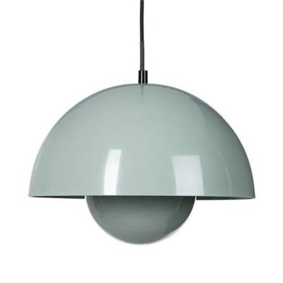 Flow suspension ronde demi-sphère vert d'eau Ø30cm