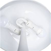 Nessa lampe de table donuts champignon blanc H25cm