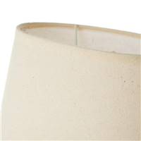 Kaya lampe ciment effet bois et abat-jour lin