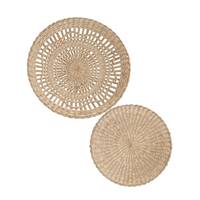 Bies lot de 2 assiettes dcoratives fibres naturelles de jonc