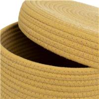 Rope lot de 3 corbeilles en corde sienne