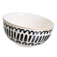 Solina bol noir et blanc motifs arches