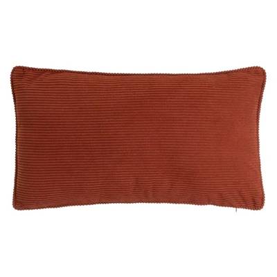 Merely coussin en velours côtelé marron terre 50x30