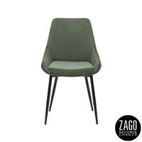 Bari chaise en velours côtelé vert kaki
