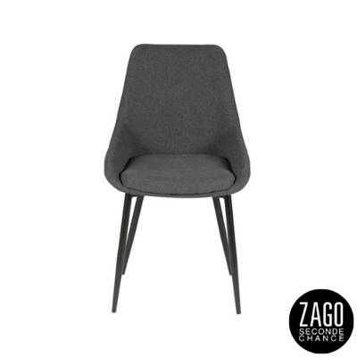 Bari chaise en tissu gris foncé