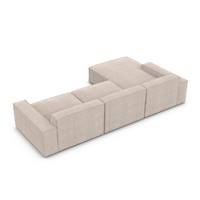 Stacele canapé d'angle gauche en tissu texturé beige