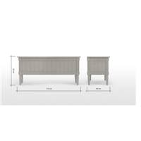 Bourbon banquette ottomane gris