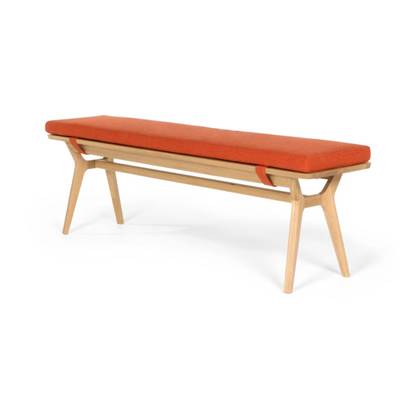 Jenson banc chêne et orange