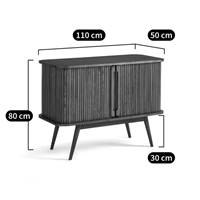 Ondja buffet 2 portes coulissantes teinté noyer