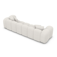 Cotton canapé 4 places en tissu texturé blanc