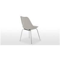 Briony chaise chrome et gris