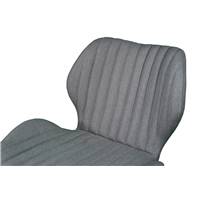 Camila chaise en tissu velours gris clair