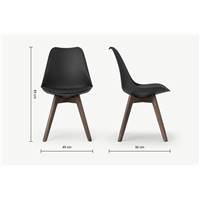 Deon chaise noire et bois