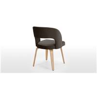 Enid chaise velours gris