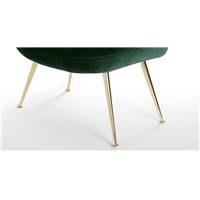 Moby repose-pieds velours vert sapin et laiton