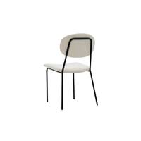 Lorie chaise tissu bouclette ecru