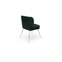 Valo chaise velours vert et métal doré