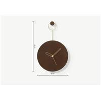 Rhion horloge en bois foncé