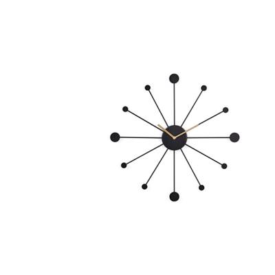 Sputnik horloge murale noir ø50