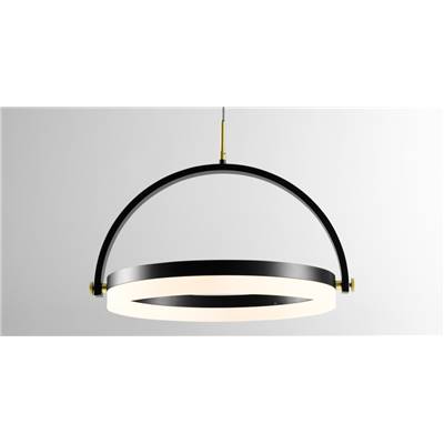 Franz suspension noir mat et laiton brossé