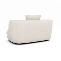 Rikat demi canapé bouclette blanc
