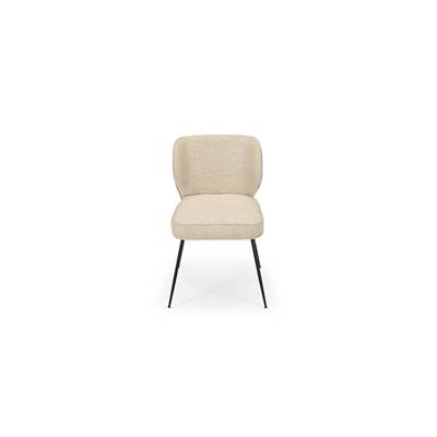 Valo chaise beige sable et métal noir