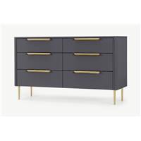 Ebro commode gris fonc et laiton