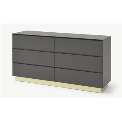 Elsdon commode grise et laiton
