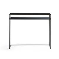 Alice console double plateau metal noir