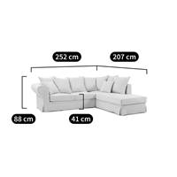 Vermont canapé-lit angle droit blanc