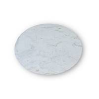 Lara table basse marbre blanc et métal Ø80