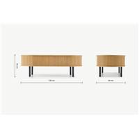 Tambo table basse chêne et noir