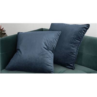 Julius lot de 2 coussins velours bleu nuit