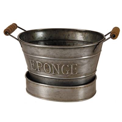 Patrick mini bassine porte savon zinc