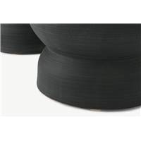Lareta lot de 2 cache-pots gris charbon mat