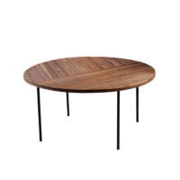 Maize table basse ronde en bois recycl� et m�tal �80cm