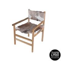 Noldor fauteuil style montagnard en cuir de chèvre