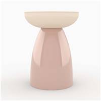 Shirel table d'appoint ronde en métal rose ø40