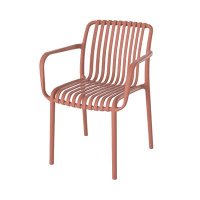 Paloma chaise de jardin empilable en plastique rose