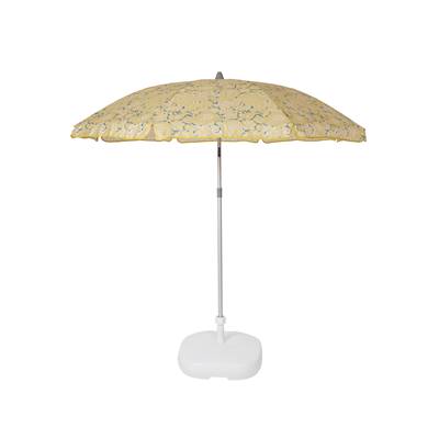 Beach parasol en toile cachemire jaune ø160
