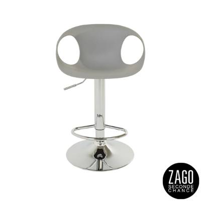 Rio chaise de bar réglable en PP gris